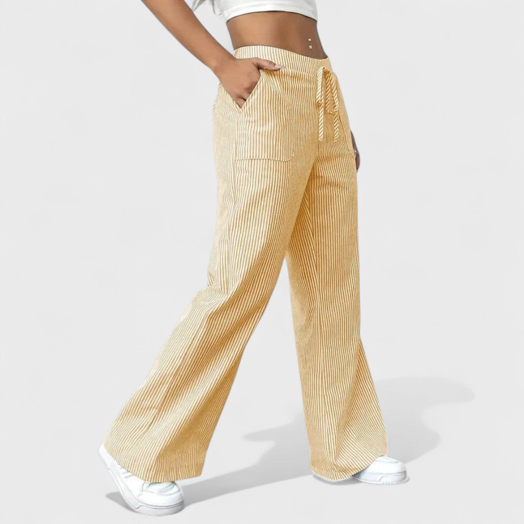 Dominique - Comfortable Wide Pants